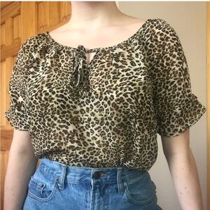 Cheetah Print Blouse